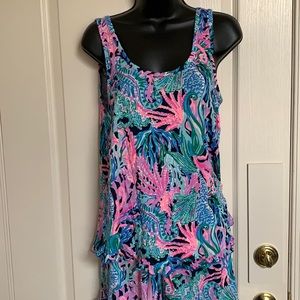 Lilly Pulitzer cotton pajama tank and shirt set